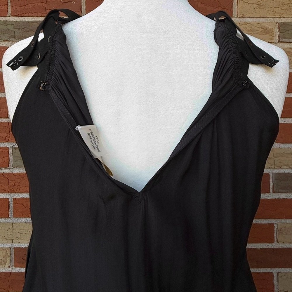 Ramy Brook Ruthie Black Studded Neckline Handkerchief Hem Dress π - Picture 9 of 17